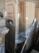 *Fourteen 1000x2000mm Polished Silver Frameless Hinge Shower Doors