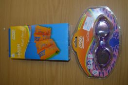 *Pair of Zoggs Swimming Goggles and Armbands