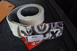 *Nixon Gents White Leather Belt Size:Large