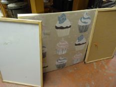 Whiteboard, Noticeboard and a Piece of Wall Art