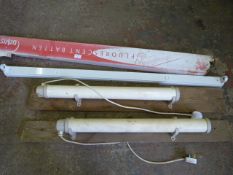 Three Fluorescent Light Fittings