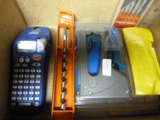 Drills Bits, Stapler and Dymo Letra Log