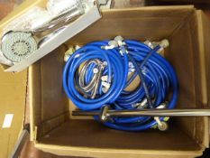 Shower Parts and Blue Hose