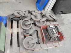 *Contents of Pallet Including Eleven Casters and a