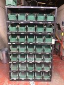 *Storage System with 70 Plastic Bins