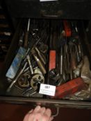 *Contents of Drawer; BSW Taps and Dies