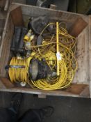*Box Containing 110v Extension Leads, Lights, etc.