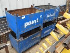 *Six Stackable Steel Stillages 48x79cm x 60cm high