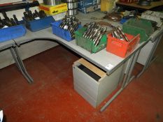 *L-Shape Grey Desk