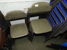 *Fourteen Stackable Grey Children's Chairs