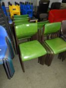*Twenty Upholstered Tubular Framed Chairs