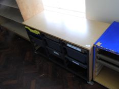 *Beech Storage Unit with Plastic Trays