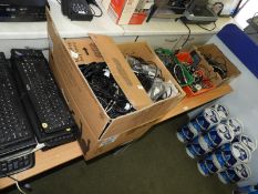*Five Boxes of Assorted Computer Leads, Mice, Powe