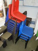 *Thirteen Stackable Polypropylene Chairs