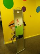 *Silver Framed Cheval Mirror