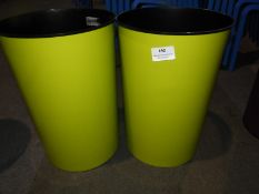*2 Lime Green Waste Bins