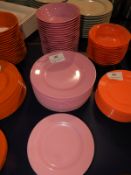 *Rice Unbreakable Crockery, Pale Pink, Consisting