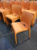 *6 Pop by Origin Stackable Orange Chairs
