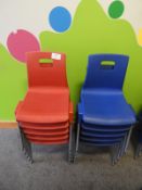 *5 Stackable Red & 5 Stackable Blue Childrens Chai