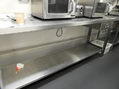 *Stainless Steel Preparation Table with Upstand to