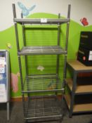 *4 Tier Wire Pot Rack, 60 by 49 by 167 high