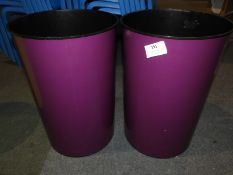 *2 Plum Coloured Waste Bins