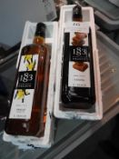 *1 by 1L of Caramel, 1 by 1L of Vanilla Syrup