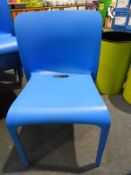*6 Pop by Origin Stackable Blue Chairs