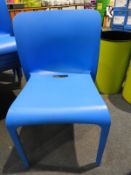 *6 Pop by Origin Stackable Blue Chairs