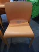 *6 Pop by Origin Stackable Orange Chairs