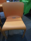 *6 Pop by Origin Stackable Orange Chairs