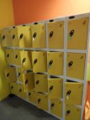 *6 Banks of 4 Cubicle Lockers with Keys