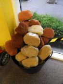 *Bucket Containing Children's Soft PLay Rocks & Bo