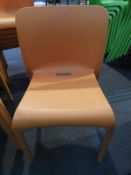 *6 Pop by Origin Stackable Orange Chairs