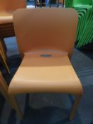 *6 Pop by Origin Stackable Orange Chairs