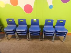 *15 Stackable Blue Childrens Chairs