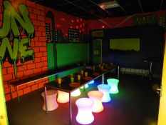 *Contents of Glow in The Dark Themed Party Room wh