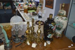 Seven Assorted Lamp Bases