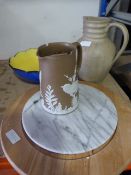 Chopping Board, 2 Jugs & Bowl