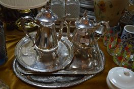 Collection of Coffee Pots & Trays