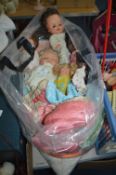 Collection of Vintage Dolls and Clothing