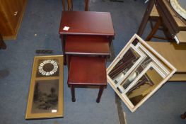 Nest of Tables, Triple Mirror and a Retro Clock