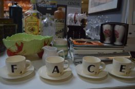 Collection of Cups & Saucers, Glassware Etc