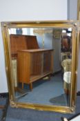 Large Gilt Framed Bevelled Bevelled Edge Mirror