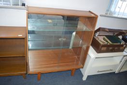 Retro Bookcase with Glass Front and Selves