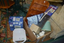 Box Containing Spice Rack, Cushions, Shredder, Lam