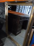 Large Gilt Framed Wall Mirror with Bevelled Edge G
