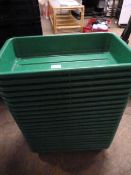 Twenty Two Green Plastic Trays