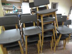 *Thirty Four Wood Framed Restaurant Chairs