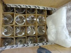 *Box Containing 16 Wine Glasses and a Quantity of